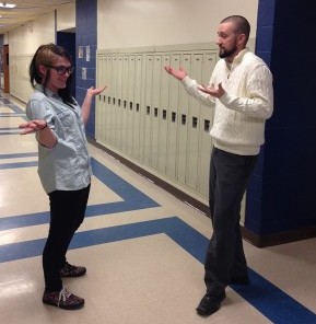 Paige talks to Mr. McNaul, one of her favorite teachers.
