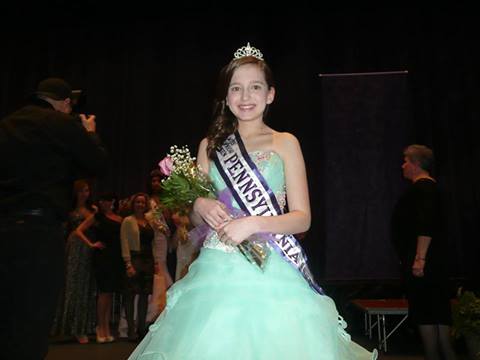 B-A Middle Schooler Alivia Jacobs after receiving her crown.