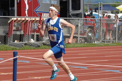 Alex Bartlett and the 3200 relay team couldn't match their time from the District 6 meet in Shippensburg.