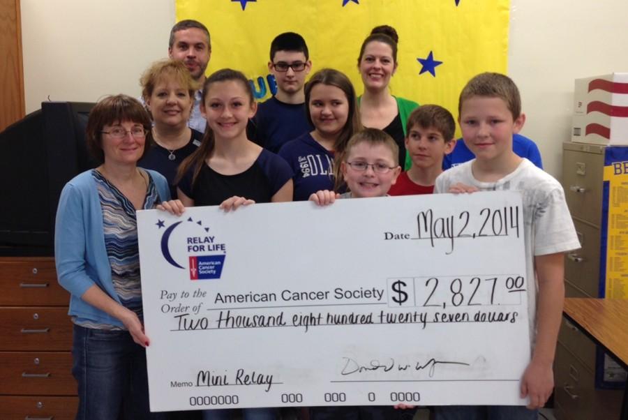 National Junior Honor Society members from the Bellwood-Antis Middle School recently raised over $2,800 for the American Cancer Society.