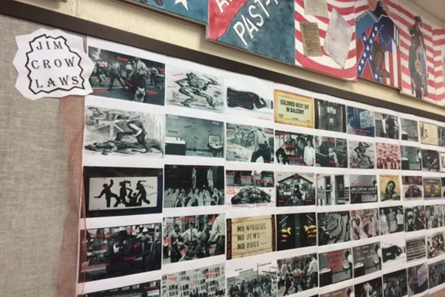 Students+in+Mrs.+Brandts+POD+class+generated+relevant+terms+from+a+Richard+Wright+novel+during+a+unit+on+Jim+Crow+laws+to+create+posters+depicting+the+realities+of+segregation.
