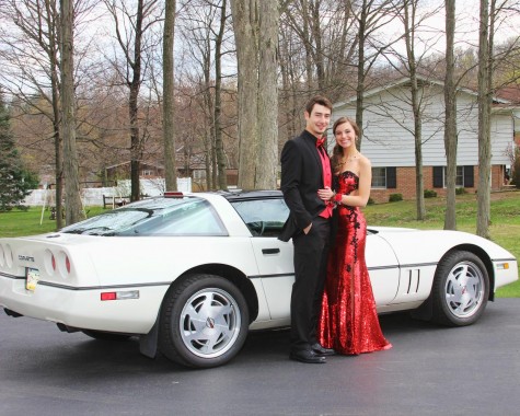 Paige Padula and Casey Grey before prom 2014