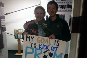 Jake Shade used Alayna Robert's love of soccer to win a date to the prom.