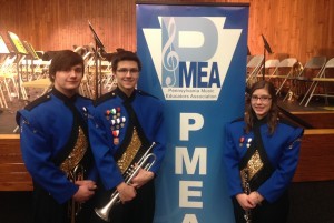 Revel Southwell, Curt Messner and Sarah Knisely all performed last Friday at the PMEA Region 3 Band Festival.