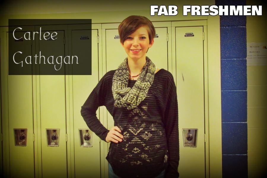 Carlee Gathagan is the stylish kid in the freshman class.