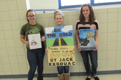 Hannah Hornberger, Phoebe Potter and Meghan Claar were the winners in the English Departments contest to redesign your favorite book cover.