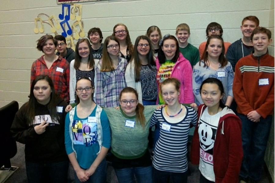 Students in grades 7-9 went to county chorus in Altoona earlier this week.