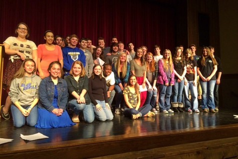 Nearly 40 students presented poems to the student body at the annual Poetry Slam.