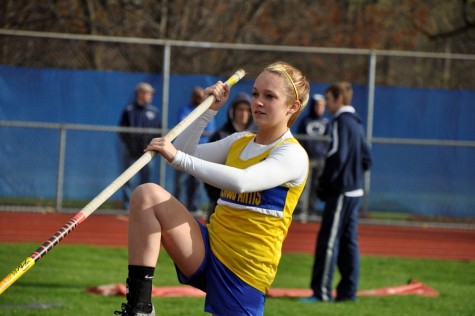 Alexis Gerwert perfected her record-setting pole vault technique partly through her work as a gymnast.
