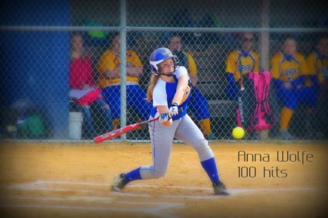 Anna Wolfe is now the third Lady Devils softball player to reach 100 hits.