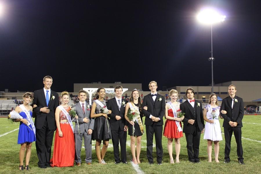 Members of the 2015 Homecoming Court .