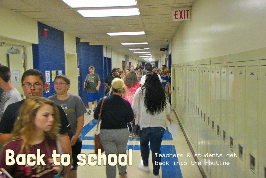 The+hallways+at+B-A+are+alive+again+with+students+and+teachers.