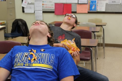 Ethan McGee and Noah DAngelo  are two students liable to overdo it when it comes to candy corn.