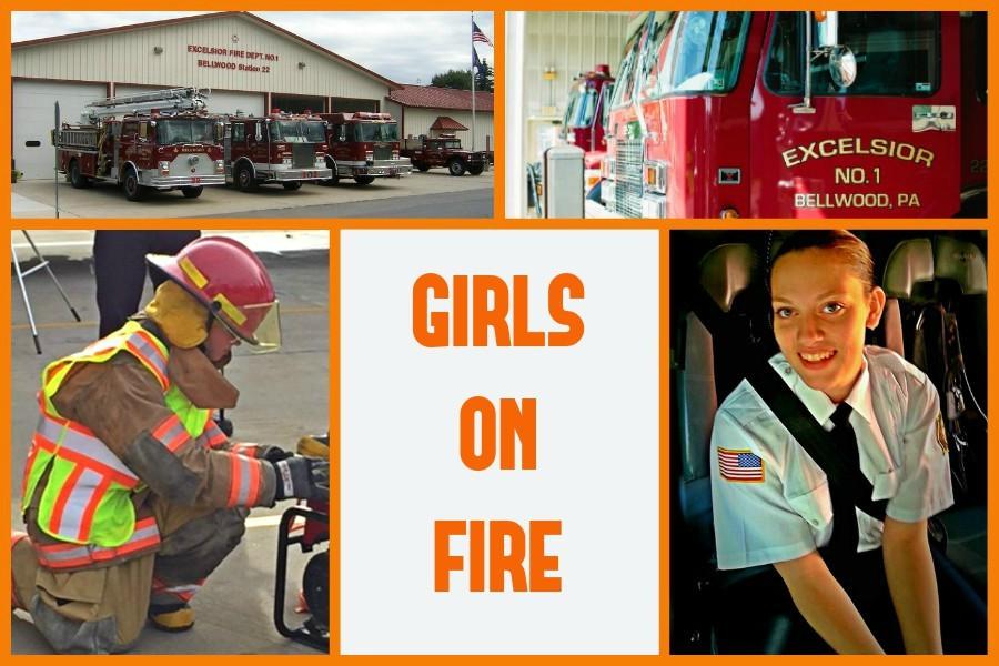 Freshmen+Brianna+Reiter+and+Johanna+Whiteford+are+serving+the+Bellwood-Antis+community+as+volunteer+fire+fighters.
