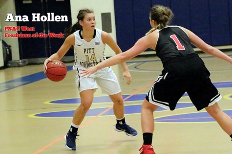 Ana Hollen finished as B-As second all-time scorer,and now she is a starting freshman at UPJ.