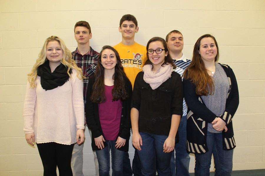 B-A is sending seven students to District chorus.  Pictured here are, front row (l to r): Emily Hoover, Amanda Albright, Hannah Hornberger, and Kyra Woomer. Back row (l to r): Luke Hollingshead, Robert VanKirk, and Michael Yon.