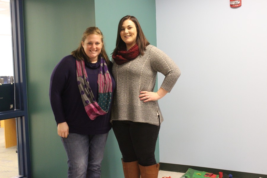 Mrs. Claybaugh and Mrs. Craine are two of the teachers at Myers who wore jeans today toraise money for congenital heart disease.
