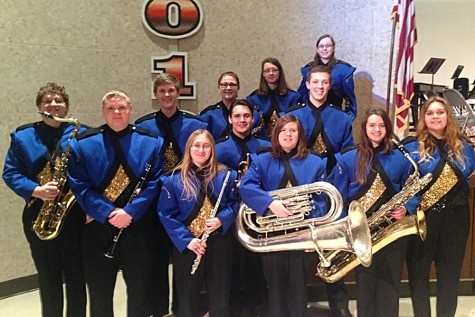 Bellwood-Antis sent  12 students to County Band in Tyrone. They were, front row (l to r): Amanda Baldwin, Laura Hall, Katie Hamer, and Angela Young; middle row (l to r): Noah Maceno, Revel Southwell, and Nick Perry; back row (l to r): Logan Morrison, Matthew Perry,  Ali McCaulley, Kaitlyn Farber, and Brande Robison.  Missing are Tyler Frye and Amanda Albright.