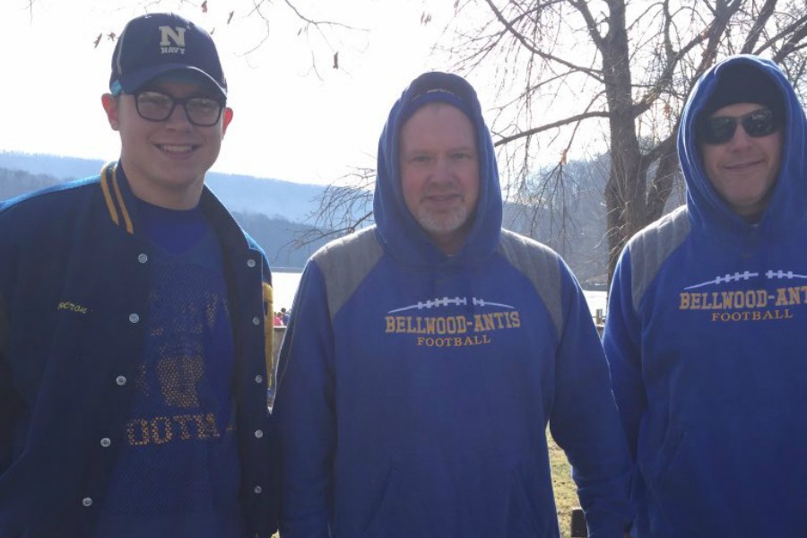 2016 graduate Cameron Nagle, Mr. Burch, and Mr. Schreier were all on hand for the Polar Bear Plunge Challenge last year.