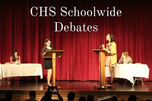 Kerri Little and Kala Wooten went head to head in the schoolwide debates.