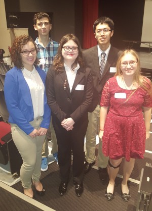 Hannah Hornberger, Quintin Nelson, Kerri Little, Devon Zheng, and Amanda Baldwin represented Bellwood-Antis at Region 3 PJAS.