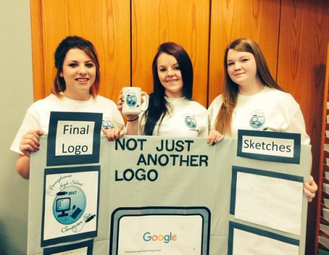 Juniors Jasmine McCoy, Alivia Halvorsen, and Kiley Neidermyer took second place at last weeks tech competition at Penn State-Altoona.