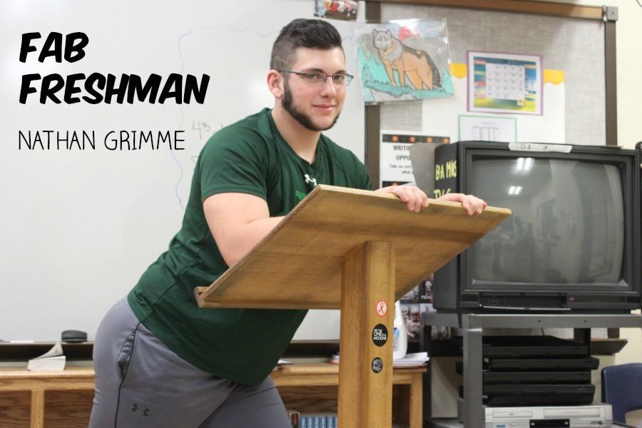 Nathan Grimme is an up and coming football player as a freshman.