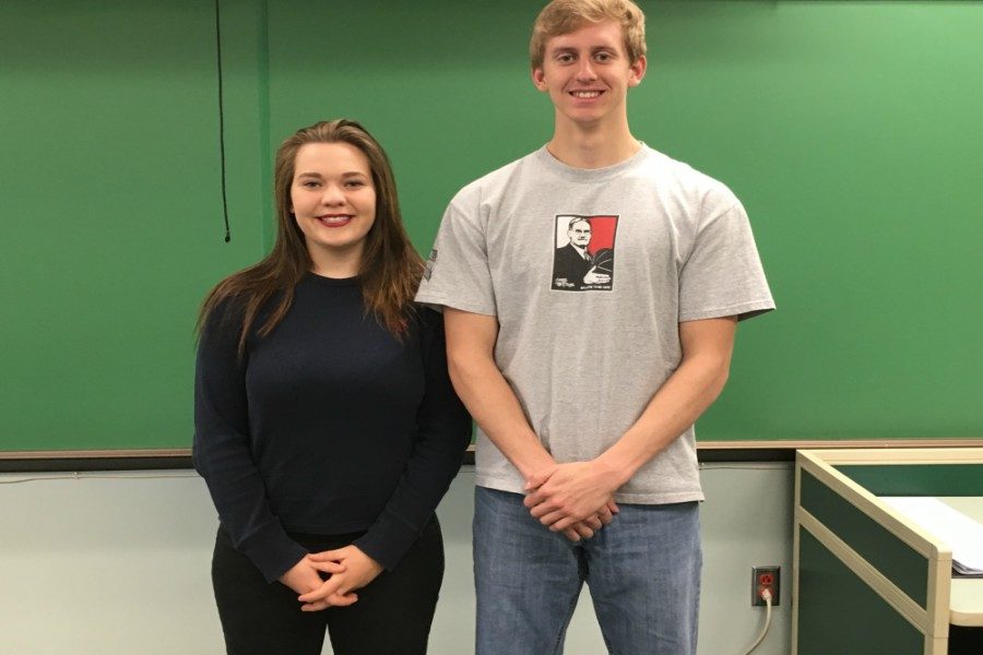 Hannah Klesius and Nathan Davis recently received awards from the Pa. Press Club.