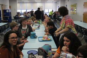 Students from the autistic support room now mix seamlessly with their peers in the lunch room everyday at lunch.