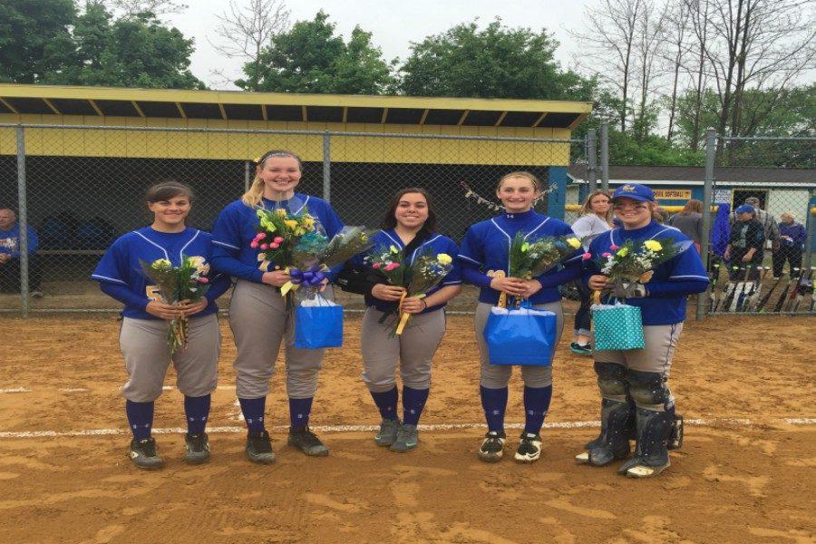 Softball seniors took home field for the last time.