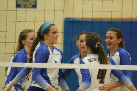 Sophie Damiano had a big game in the Lady Blue Devils 5-set win over Tyrone.