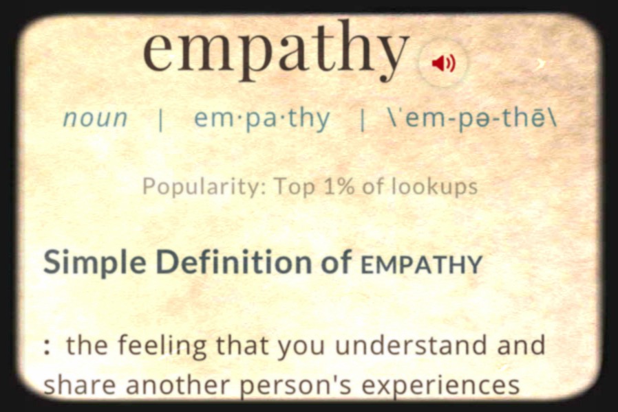 Sometimes we need to have a little empathy rather than a competition for sympathy.