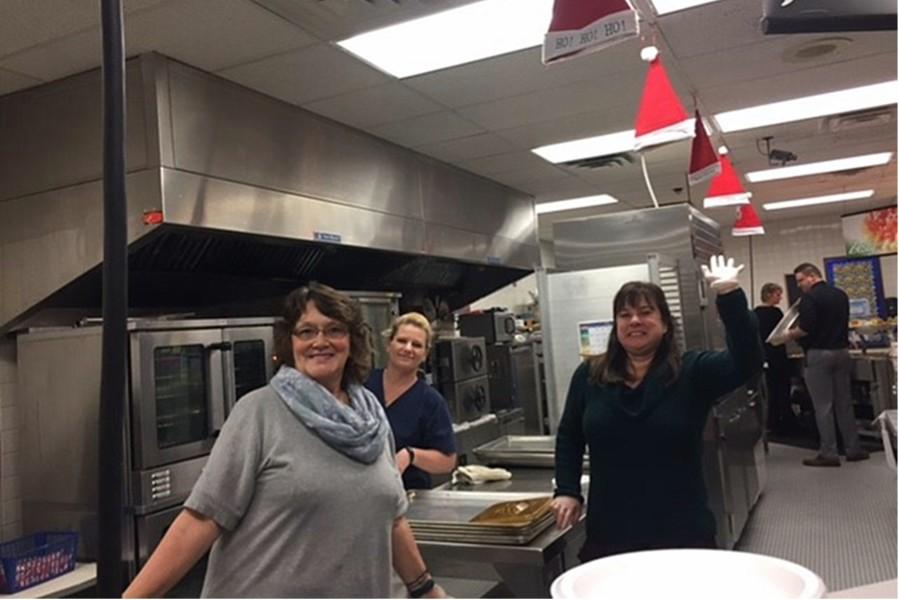Mrs. Thompson, Mrs. Myers and Mrs. Kephart teamed up to get lunches out early on Tuesday.