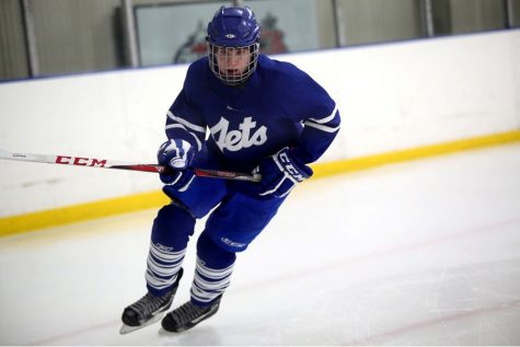 Junior Jake Miller, competing here for the Johnstown Jets, has been playing hockey all of his life.