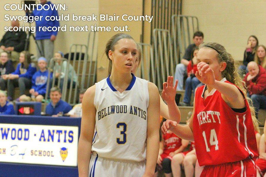 Karson Swogger is 27 points away from the Blair County scoring record after scoring 29 against Claysburg.