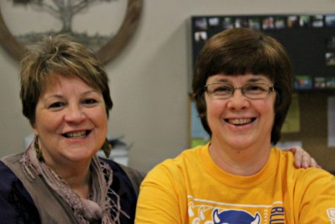 Mrs. LuAnn Shoop and Mrs. Amy Chamberlain make sure the high school/middle school office runs smoothly.
