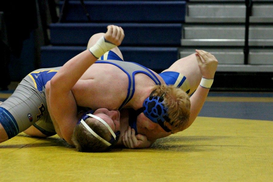 Noah Schratzmeier was one of six B-A wrestlers to register pins against Tussey Mountain.