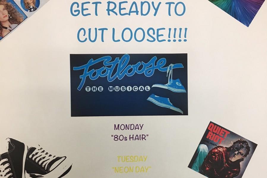 The Music Department is sponsoring five days of dress up fun next week in anticipation of the premier of Footloose.