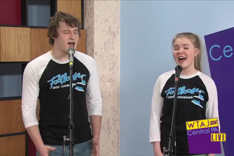 Ryen Beam and Grace Misera, shown at a recent appearance on Central PA Live, are the two leads in Footloose, Ren and Ariel.