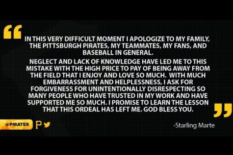 Starling Marte apologized for using PEDs but that doesnt help the Pirates.