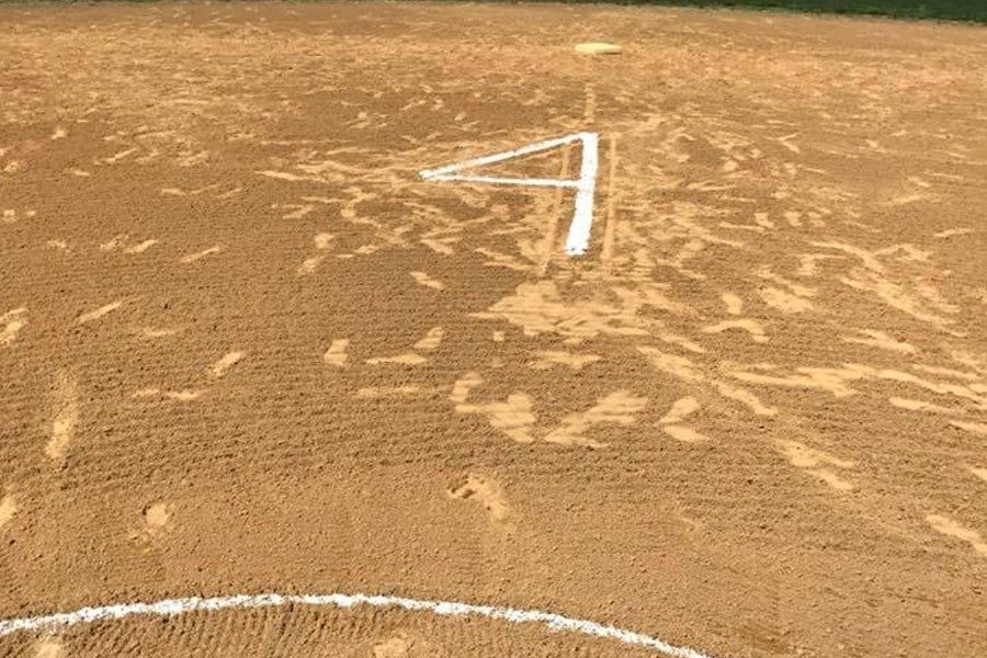 The softball team had several rememberances of Mikayla Focht prominently displayed at yesterdays game against Cambria Heights.