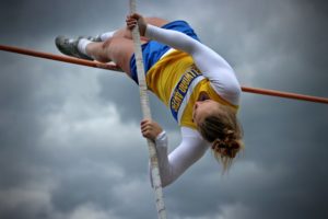 Lexi Gerwert broke the meet record in the pole vault at the Bellwood-Antis Invitational.
