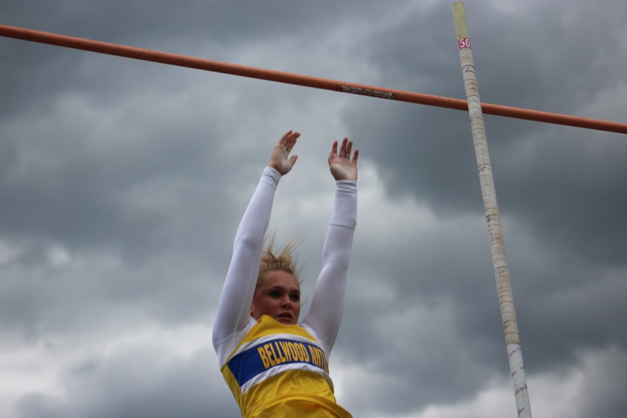 Alexis Gerwert has broken multiple records in track through pole vaulting. 