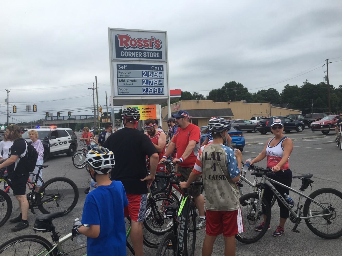 Freedom Ride starts in Tyrone and turns around at the halfway at Rossis Corner Store in Tipton.