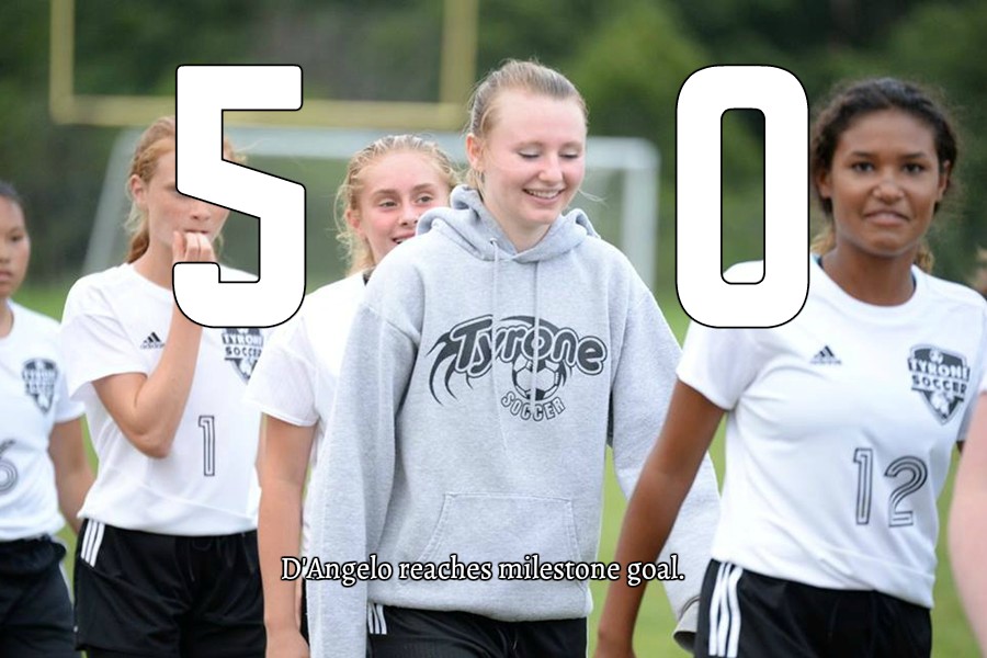 Riley D'Angelo netted her 50th goal yesterday against Hollidaysburg.