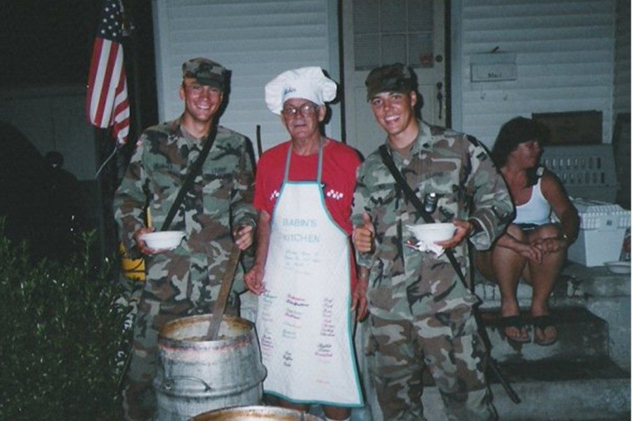 First grade teacher Dave Plummer (left) was there in New Orleans in 2005 to provide relief for those affected by Hurricane Katrina.