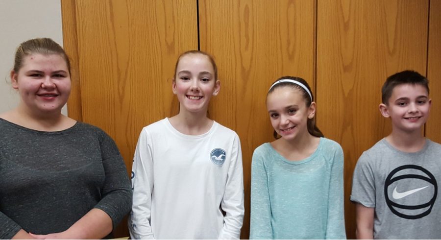 Crisinda Miller, Brielle Campbell, Ava Kensinger and Jake Baker are the latest middle school Students of the Week.