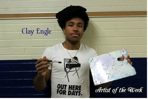 Clay Engle often uses art to soothe his soul after basketball.