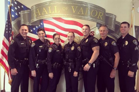 2007 grad David Burns, third from the right, is now a police officer in San Diego.