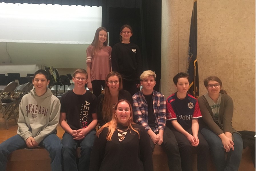 Ten students from Bellwood-Antis participated in Junior High County Band at Tyrone Area High School.